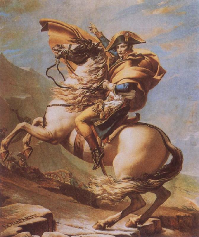 Napoleon Crossing the Alps, Jacques-Louis  David